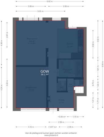 Floorplan - Koninginneweg 11zw, 2042 NJ Zandvoort